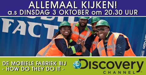 So excited!  Watch us on the Discovery Channel tonight! On How Do They Do It
.
#Howdotheydoit #DiscoveryChannel #mobilefactory