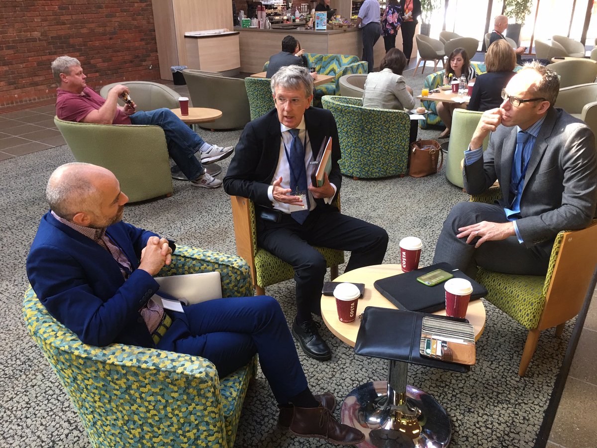 OxfordOLP's tweet photo. Our surgeons catch up with close colleague Professor Peter Mortimer #BLSConf2017 congratulations on the lifetime achievement award https://t.co/Mq70DJ00ka