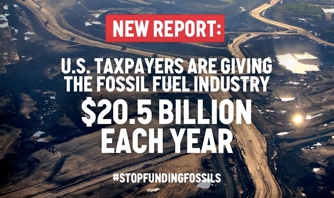 New Report: U.S. hands fossil fuel industry $20.5 BILLION/yr to poison our air, water &amp; land: bit.ly/DirtyEnergyDom… #StopFundingFossils
