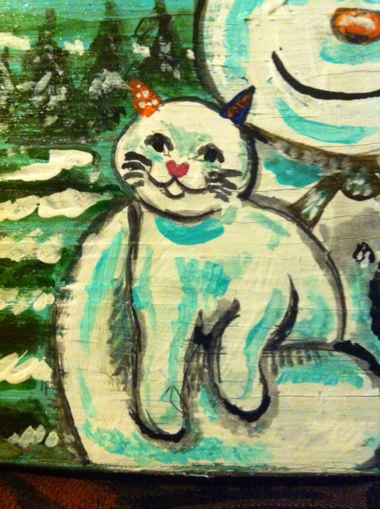 ReclaimedRepub's tweet photo. An old favourite I always paint @ #xmas #snowman with a little cat I added #meow #pawsify #lovecats #catstagram #catsoftwitter #kittengifts https://t.co/A0dbyUyP3L