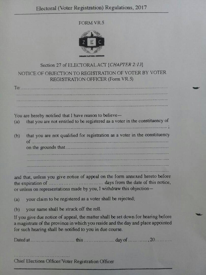 ercafrica's tweet image. Dear Potential Registrant
Please be informed, if you’re turned away from registering, insist on a Form VR 5 which details why #thevoteworks