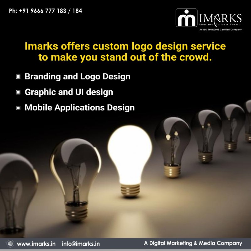 imarksglobal's tweet photo. #Imarks offers #customlogo design #service to make you #stand out of the #crowd. IMarks Digital Solutions India Pvt. Ltd. https://t.co/O5n5SfGLPr