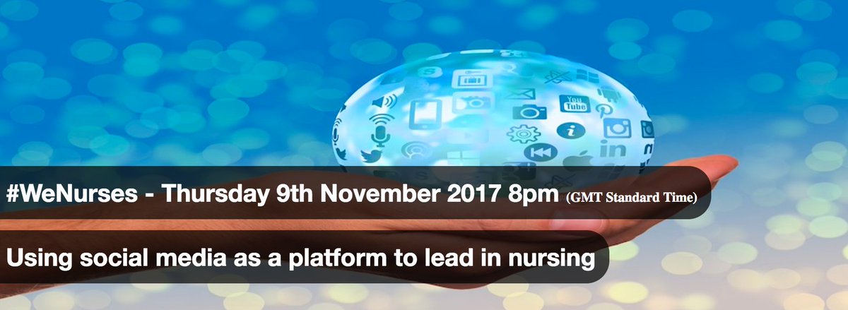 In November 

Using social media as a platform to lead in nursing 

#WeNurses 

Details > buff.ly/2xUF3i5