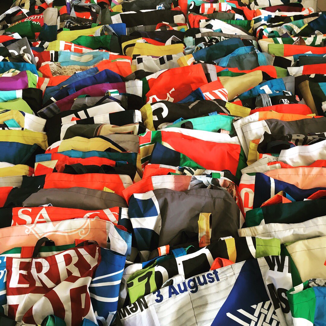 RideTheKaroo's tweet photo. #Uzwelo Goody Bags at Registration #functional #stylish made from Expand a Sign Waste Fabric #SheepTrail https://t.co/H9Jw1xwhPS