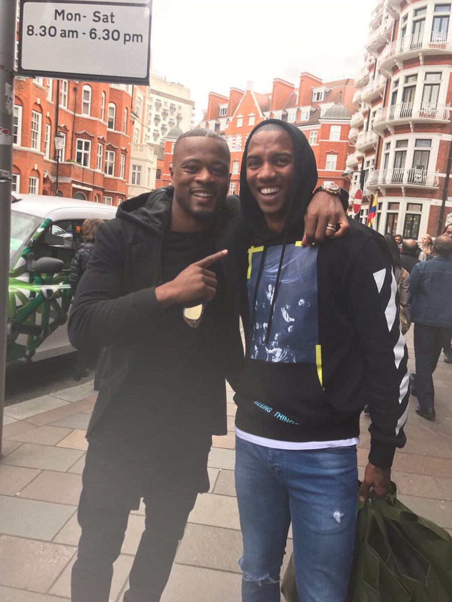 When you've been playing left back and then bump into this Legend of a left back and person #Patricceeeeee🤘🏾❤