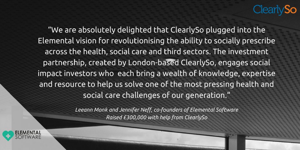 ClearlySo's tweet photo. #FounderFeedback from Elemental Software 👍  https://t.co/aWyS8BGs65 #impinv #startups https://t.co/wrWPCs4Dvf