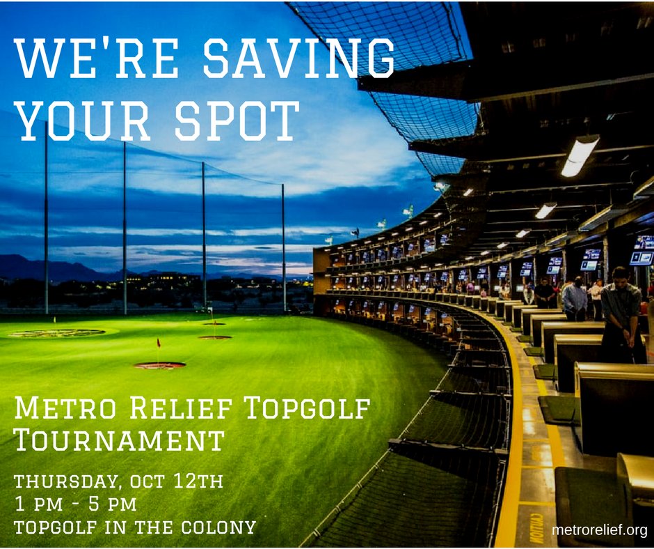 Register today to help the poor, homeless, and addicted of DFW. Be someone's second chance at a full &amp; healthy life: metrorelief.org/topgolf-tourney