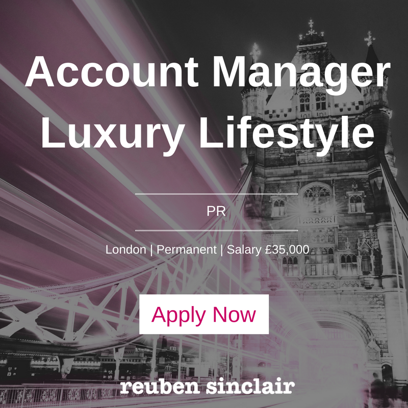 ReubenSinclair's tweet photo. Our client is looking for an Account Manager with strong luxury travel &amp; lifestyle client experience. https://t.co/UxwOOjV1Tz https://t.co/KXnemzxuKH
