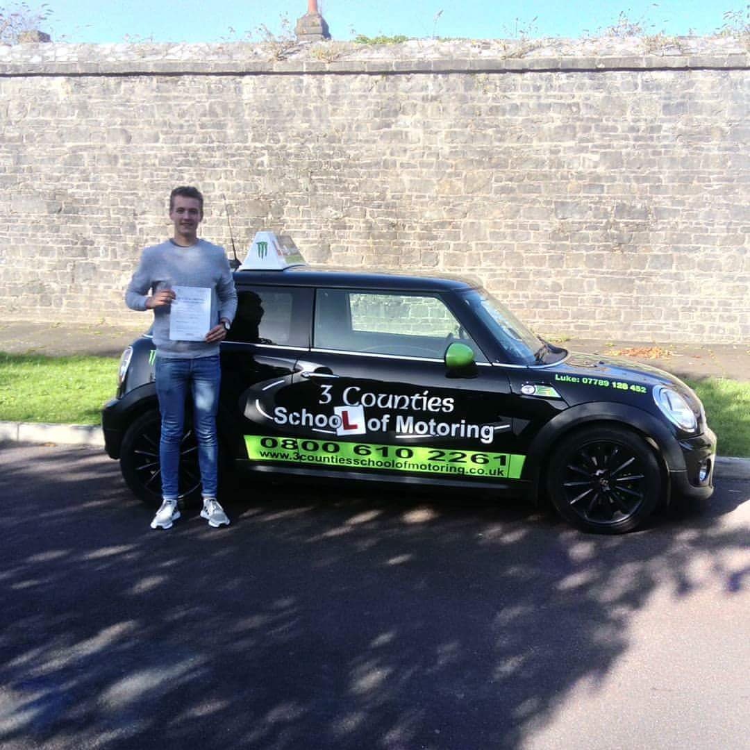 Well done Dan, first time pass this morning (Katie will be pleased) stay safe and good luck from Luke &amp; all at 3 Counties! #drivesafeforlife