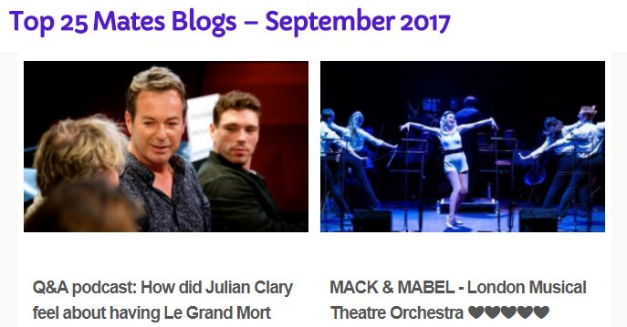 Congrats to all who made our #Top25 #reviews + #blogs in October inc @LMTOrch <a href="/LeGrandMort/">Le Grand Mort</a> @TheBandMusical 
#Top50
mytheatremates.com/what-were-our-…