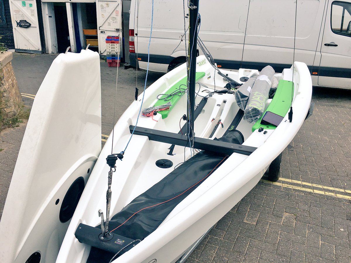 3rdChalkwellBay's tweet photo. Exciting news: all our recent fundraising efforts have paid off - 4 brand new #RSQuest sailing dinghies have arrived @ The Den @RSsailingInt https://t.co/vpabjk0hCf