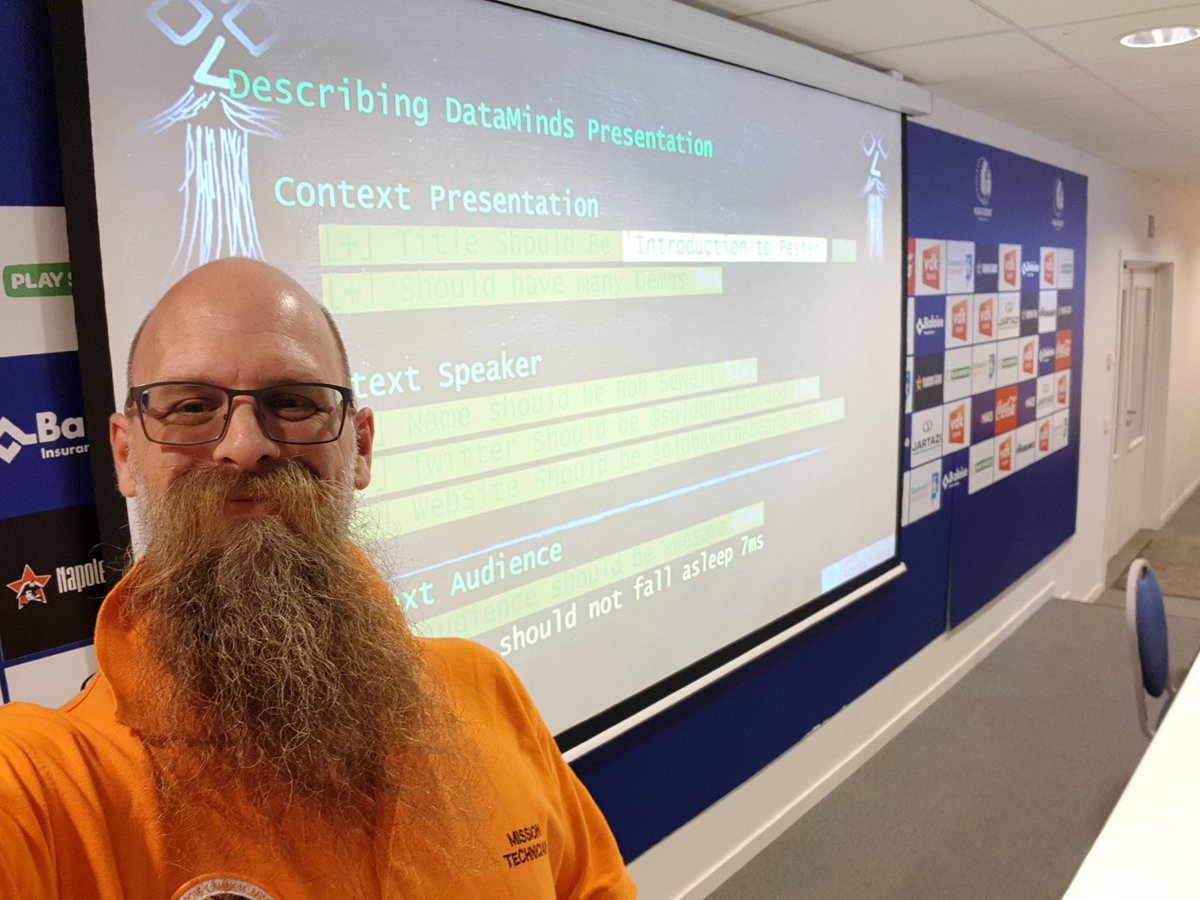 I'm ready for pester in the press room at #datamindsconnect