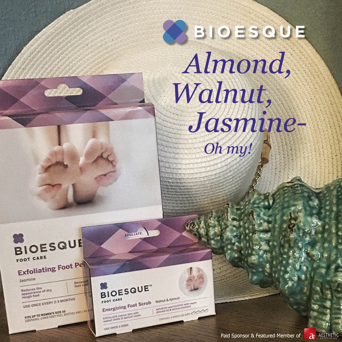AestheticEvExpo's tweet photo. Almond, Walnut, and Jasmine. Oh, my! Shop @Bioesque at https://t.co/WZrBfuK0JQ today! #Bioesque #SkinCare #FallScents #plasticsurgery https://t.co/fw7OTmuCHY