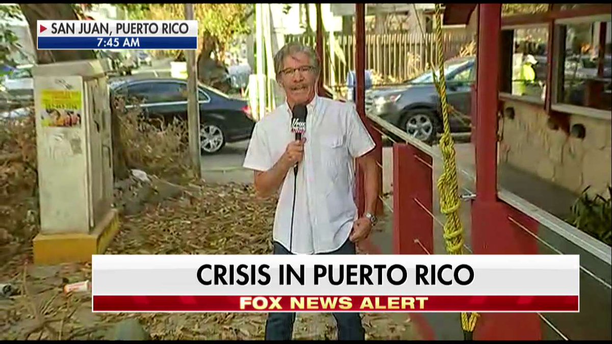 FoxNews's tweet photo. .@GeraldoRivera on hurricane recovery in Puerto Rico: Just five percent of the Puerto Rican people have electricity, about half have water. https://t.co/idP45Mfibw