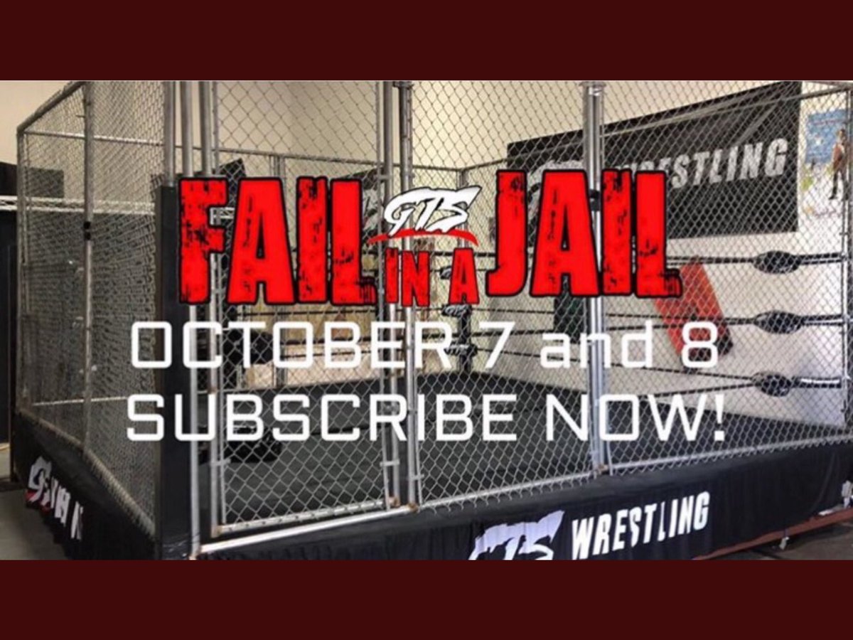 KTRWKJ's tweet photo. @GrimsToyShow #FailInAJail is this Saturday! With 2 HUGE STEEL CAGE MATCHES! Get hype! https://t.co/FCRpbc25Jr