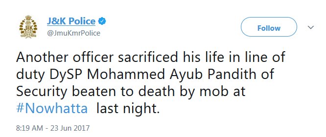 60They had SOOO MANY details on the incident, except for the fact that he was a Police Officer. Not even AFTER the JKP tweeted about it.