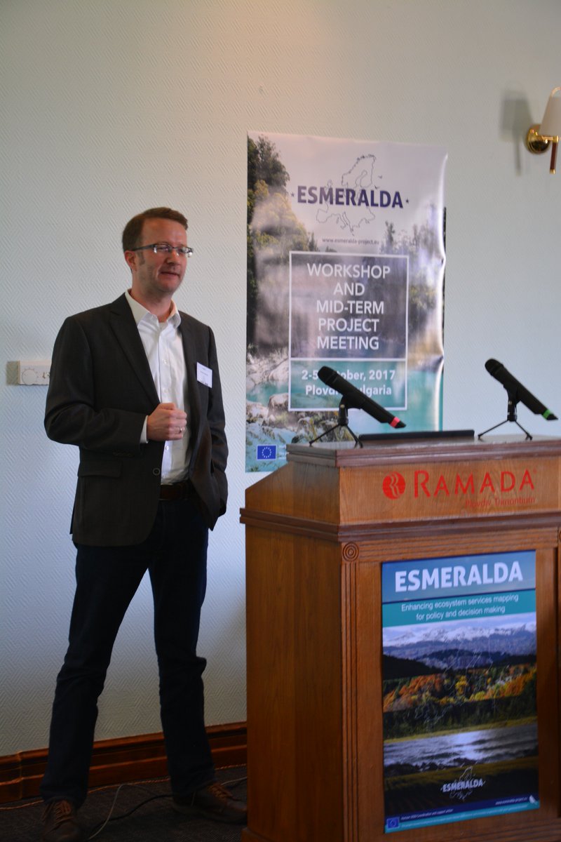 ESMERALDA_H2020's tweet photo. ESMERALDA meeting with stakeholders today to present and discuss #EcosystemServices  mapping &amp; assessment methods #ESMPlovdiv https://t.co/dl8nUgYqXH