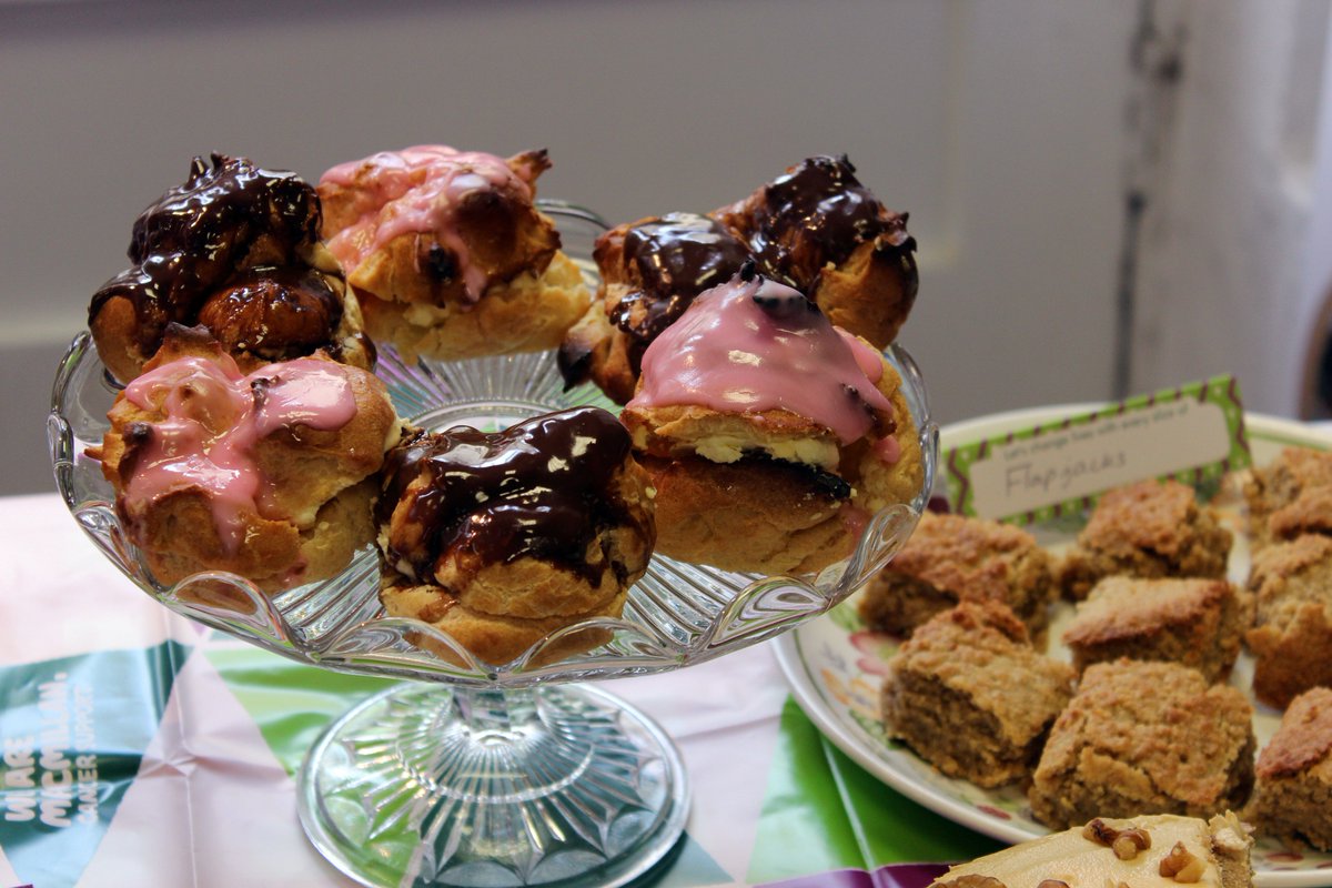 HowardTravel's tweet photo. We can't get over these giant profiteroles homemade by Jennie.. too good! ๐ #watchoutbakeoff #trowbridge #macmillancoffeemorning https://t.co/e4YntcL8dX