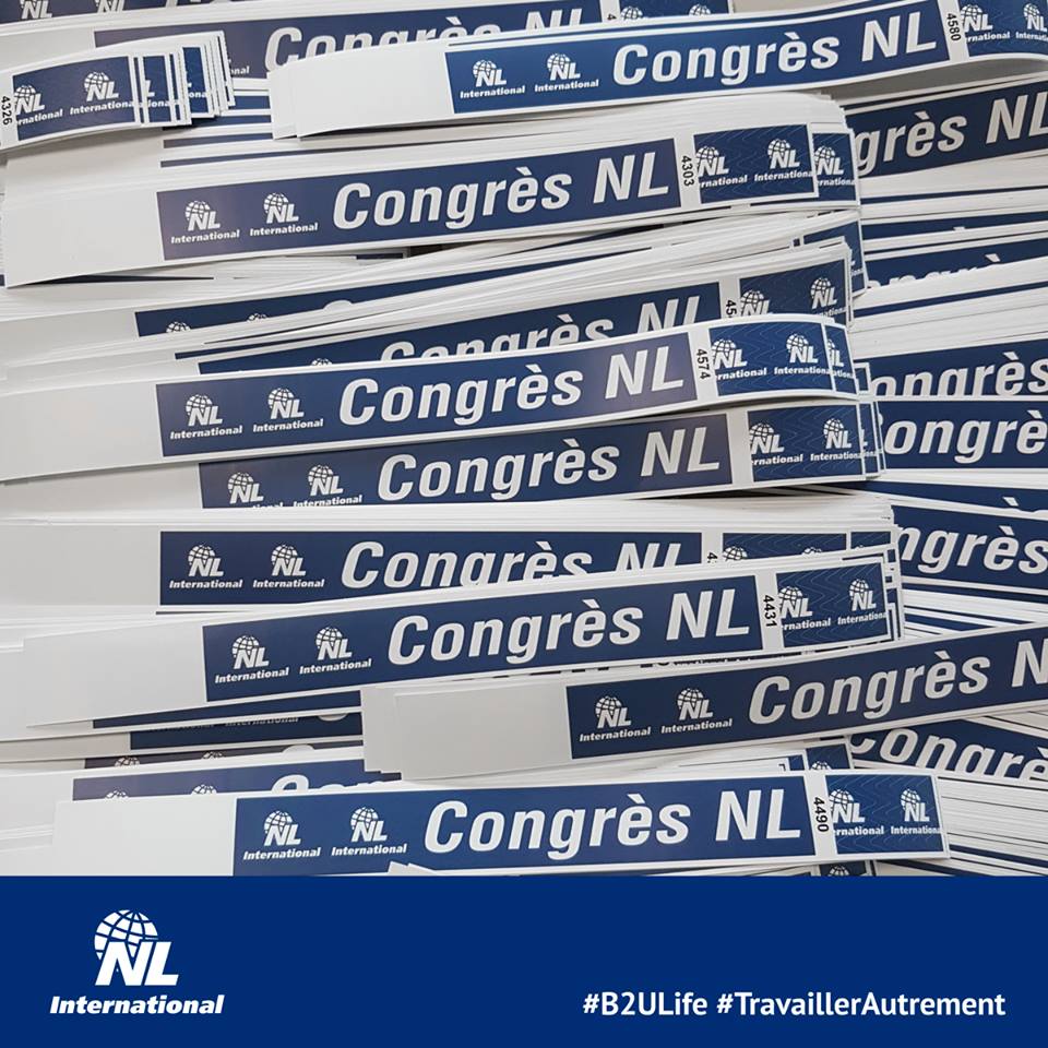 Les bracelets sont prêts ! 😉 Vous en voulez un ? Il faudra montrer votre e-billet ! 
goo.gl/7sVdCY #CongresNL2017 #B2ULife