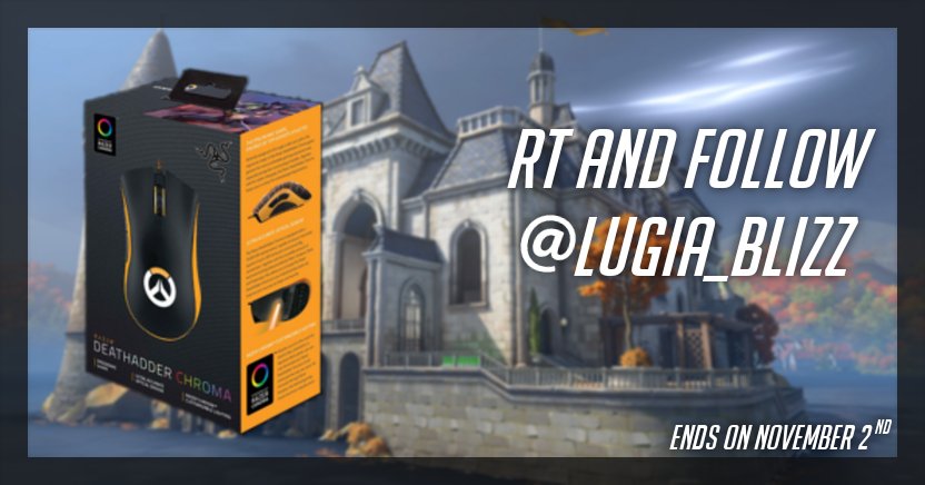 Lugia_Blizz's tweet photo. It's time for the biggest (yet) giveaway on this page. Try to win one #Overwatch Razer DeathAdder Chroma mouse! 👀
It is open to EVERYONE! https://t.co/4tDnXMw0wK