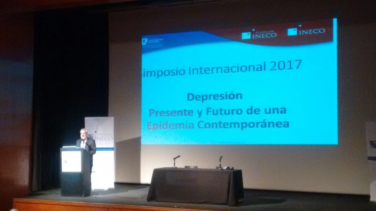 ManesF's tweet photo. "La #depresión es un flagelo que azota la vida de 300 millones de personas y sus familias en el mundo" @MCetko en el #SimposioFundaciónINECO https://t.co/9ngVjwh6DX