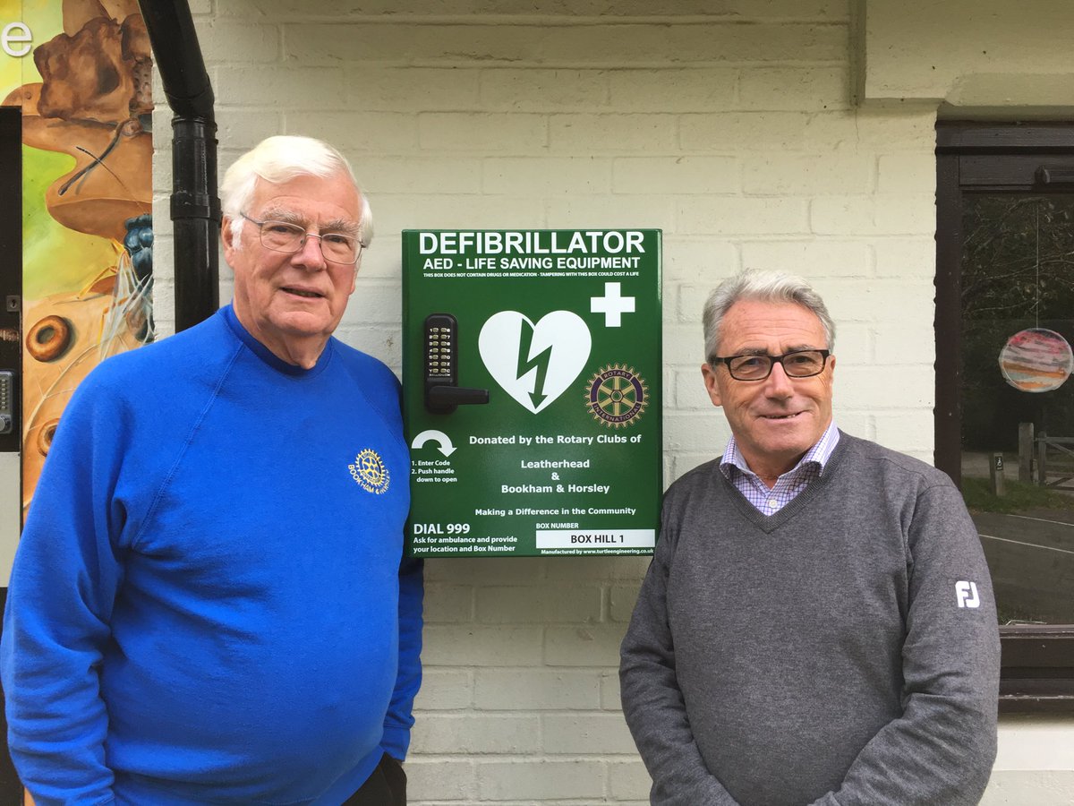 MVRotary's tweet image. Many thanks to #Bookham &amp;amp; #Horsley and #Leatherhead #Rotary Clubs for installing a new #defibrillator on #BoxHill near #Dorking! ❤️