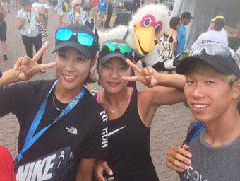 JamesSciales's tweet photo. Korean rowers photobombed by mascot Scully at World Rowing Championships #wrch2017 https://t.co/xoXlHro7yI
