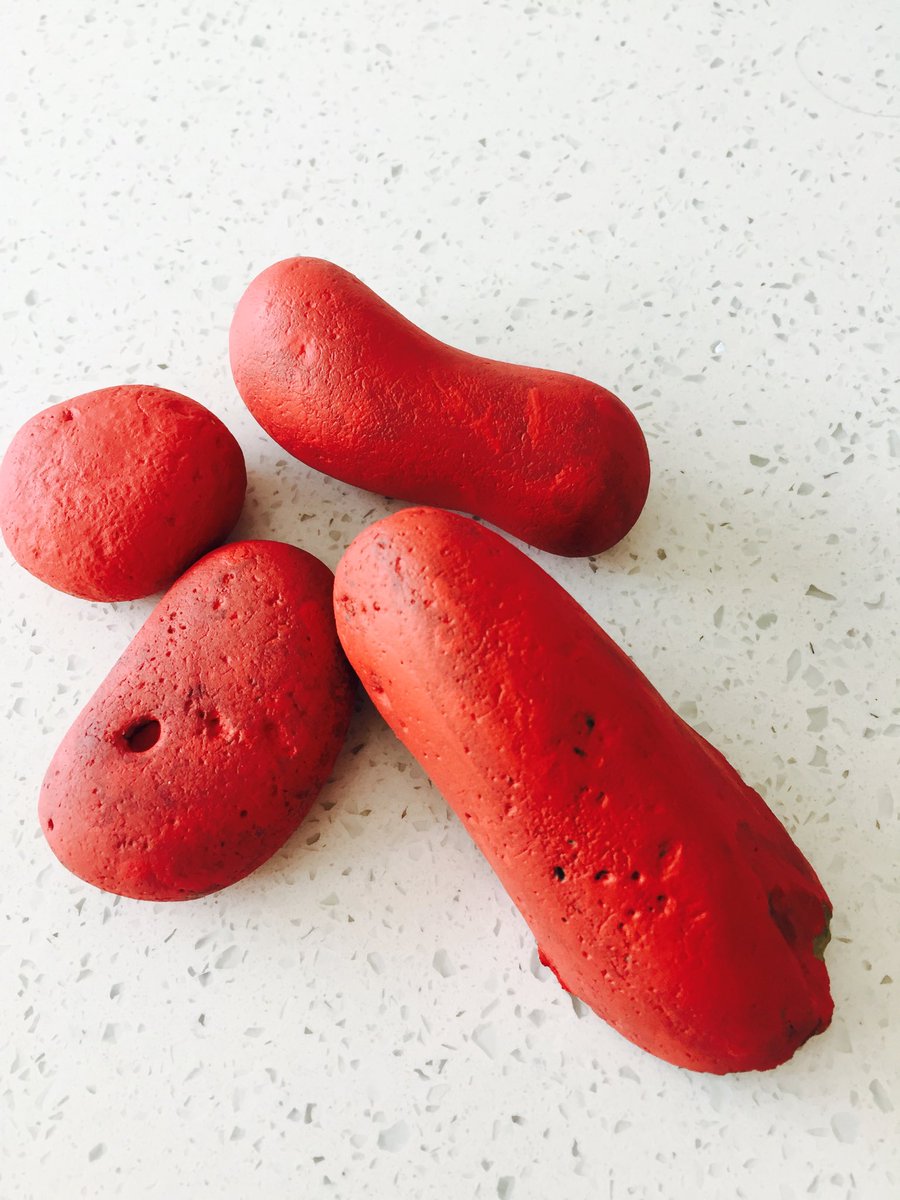 #MaristArt pebbles from Andros painted #remembrance
