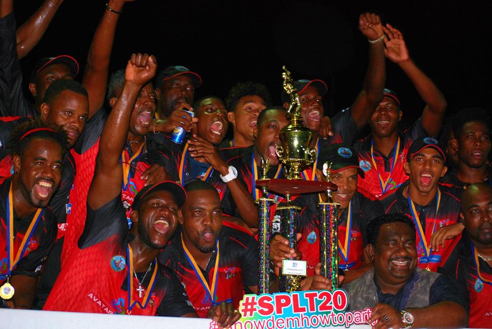 TheWaveStLucia's tweet photo. Congrats Avatar City Blasters winning the title! the first team in the SPL to get to the 200 run mark. #Sports #Cricket #ShowDemHowToParty https://t.co/hPhYyyc4H4
