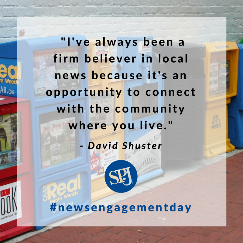 spj_tweets's tweet photo. Engaging with journalists in your area means connecting with those who provide information about your community. #newsengagementday #SPJNED https://t.co/iZ7z5rICTo