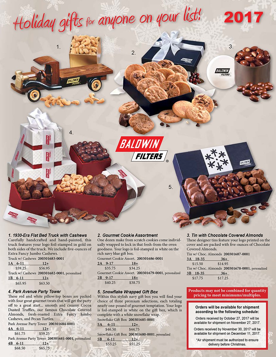 BaldwinFilters's tweet image. #BaldwinFilters Holiday gifts for everyone on your customer list! Show your appreciation. ow.ly/JHod30fAwR1 #baldwinbest