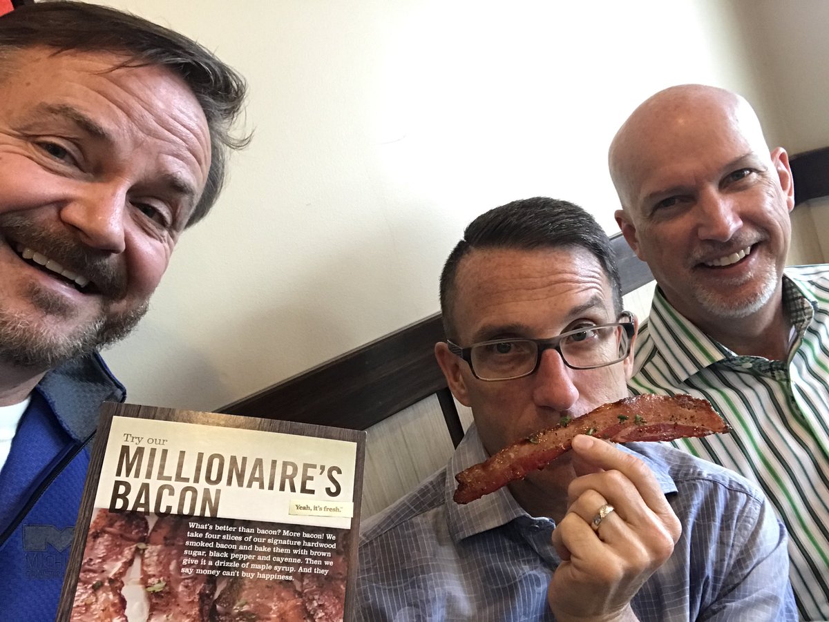 BenCachiaras's tweet photo. Always a good day when it begins with bacon. Even better with these guys!!. @tlharlow @pastorstevepoe #firstwatchcafe #indianapolis https://t.co/DQBoJQUjyn