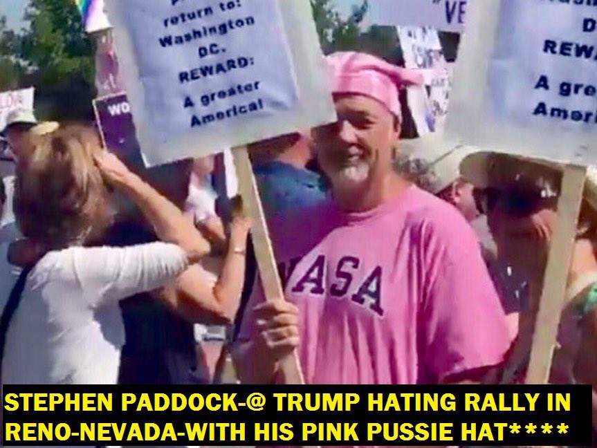 Mass murderer Stephen Paddock at Anti-Trump Rally:


#ccot #tcot #pjnet #news #twisters #sgp #PrayForVegas #MAGA