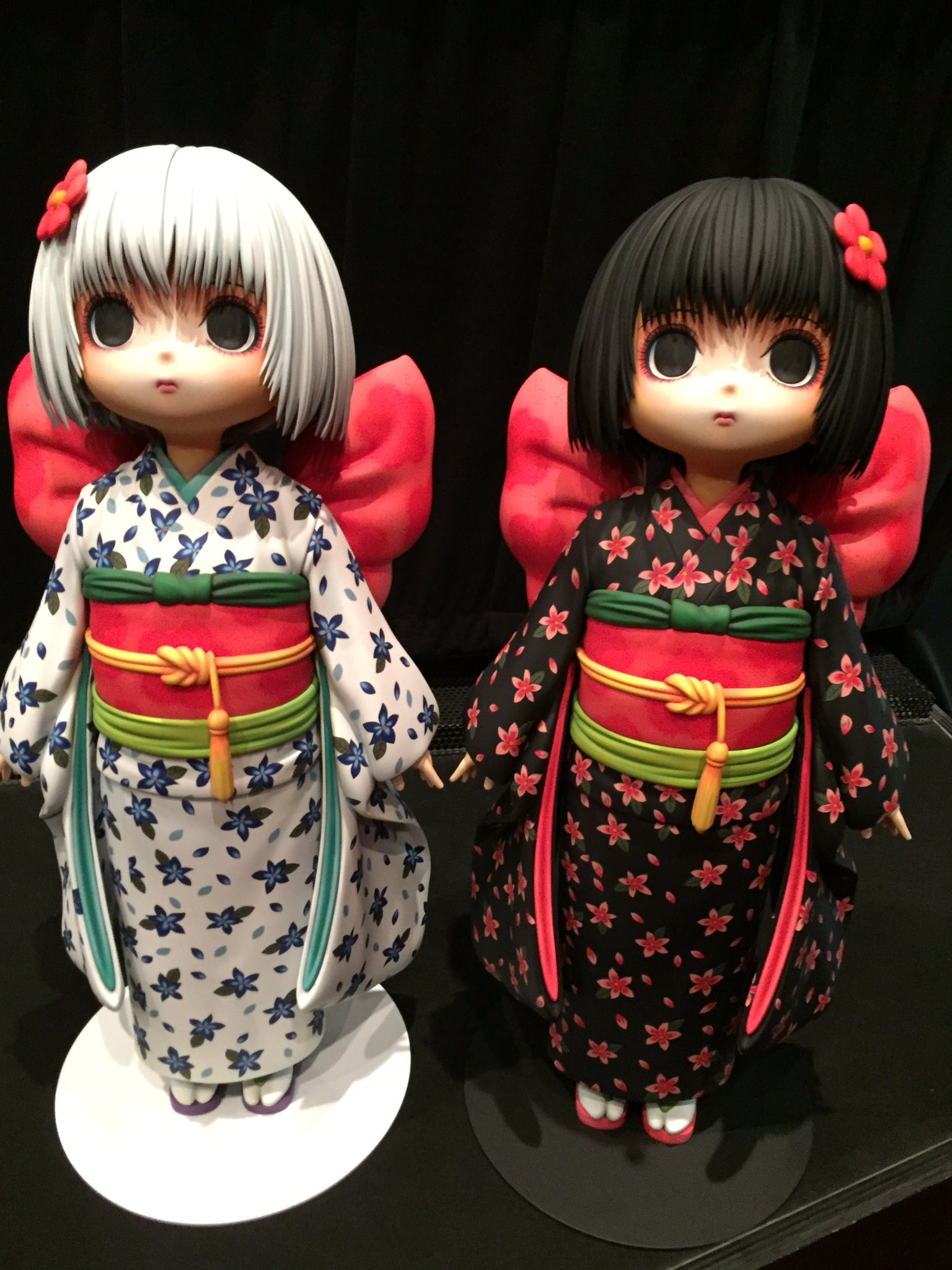 1058開眼u0026招魂済 【 座敷童子 月】 赤色着物 座敷わらし ざしきわら