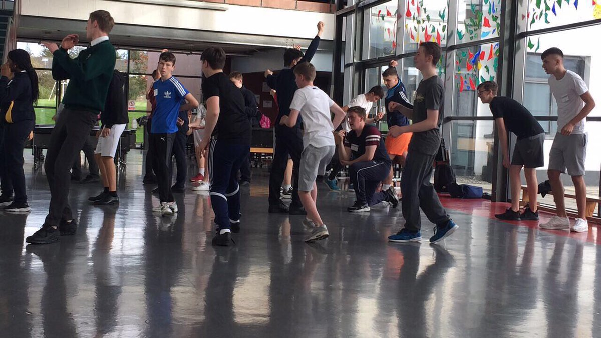 moylepark's tweet photo. It’s all the hard work in the evenings that will pay off @allshookup2018 #AllShookUp musical https://t.co/glYBZuTS8C