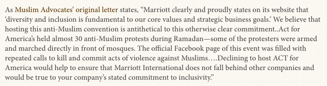 decodehate's tweet photo. .@Marriott time to #counterACThate by saying #NoRoomForHate. See @MuslimAdvocates letter & R/T if you agree https://t.co/OfWHd23ZnW https://t.co/CY5lvKSdpO