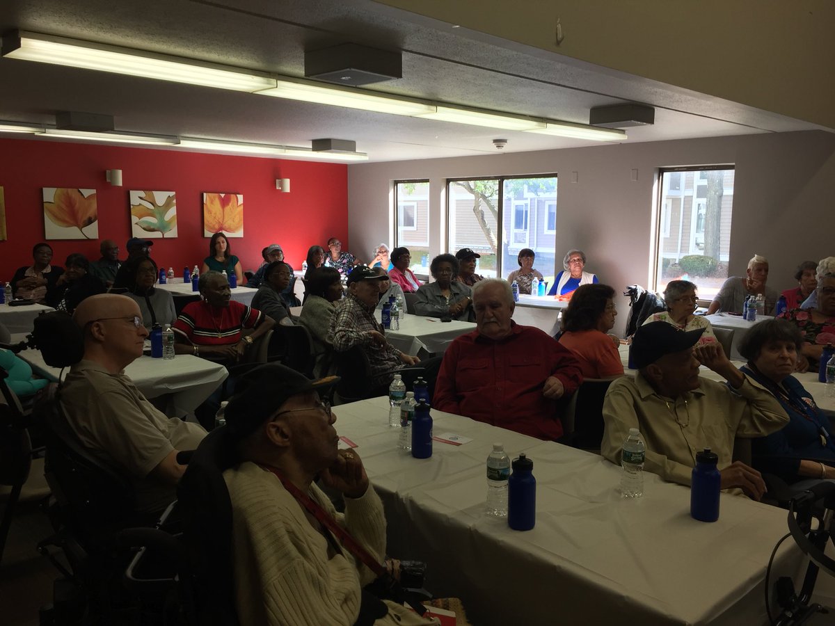 SenatorMikeRush's tweet photo. Senior Issues lunch #HydePark Blake Estates @marty_walsh @McCarthy4Boston @AnnissaForBos @bostonpolice @ONSHydePark #RepScaccia #Seniors https://t.co/cAB8u8PUuF