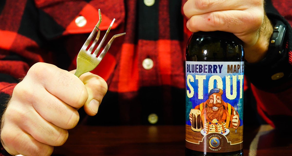 saugatuckbrew's tweet photo. Yes, our Blueberry Maple Stout tastes like blueberry 🥞's smothered in maple syrup. No, you can't use a fork. #SBrewing #BreakfastInABottle https://t.co/tAtpaziKEJ