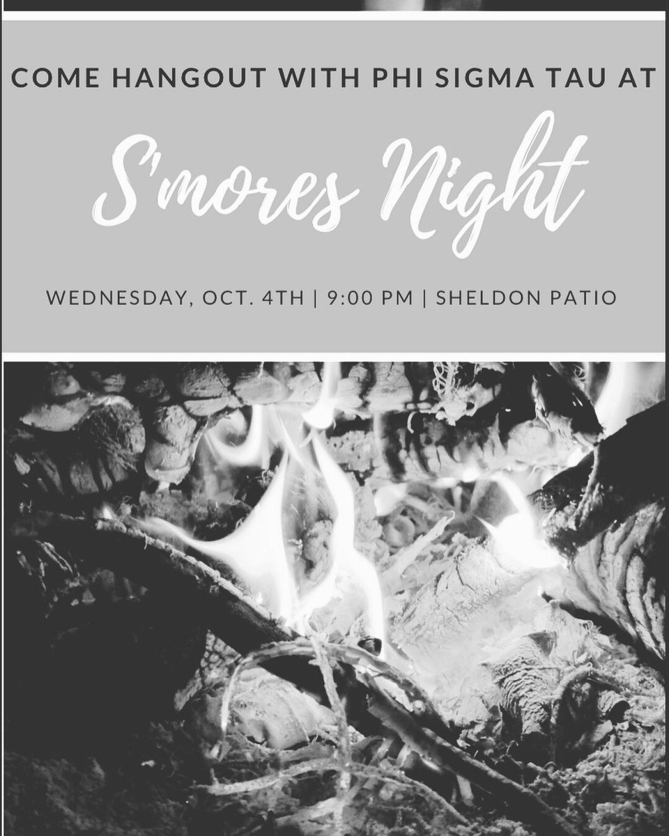 phisigmatau1907's tweet photo. Phi sigs and s'mores, what more could you ask for?😜 Come join us Wednesday night for a fun time and plenty of treats! https://t.co/HG9RSsDB4P