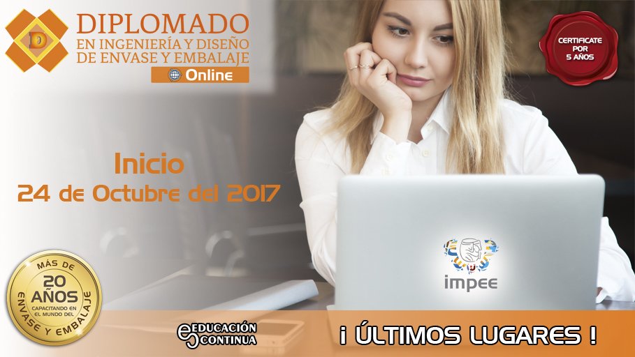 IMPEE_SC's tweet photo. #ÚltimosLugares
No pierdas la oportunidad de seguir creciendo y de aprender el mundo del #Packaging 😃

#IMPEE
#FelizMartes 
#packagingdesign https://t.co/eEGf1nQGZt