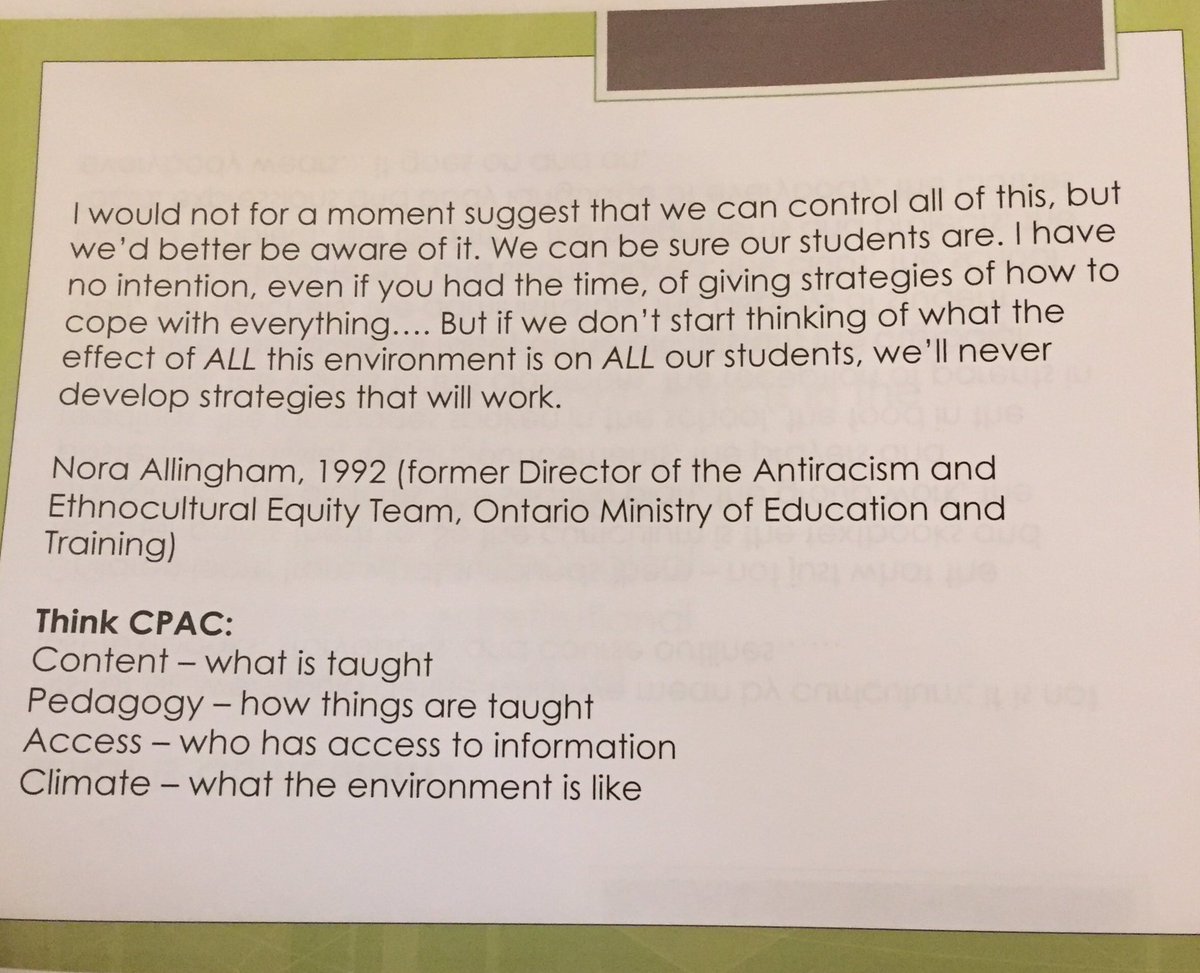 JodyKohoko's tweet photo. What is Curriculum? Children learn from what surrounds them....#Equity https://t.co/3yfc6cfNFZ