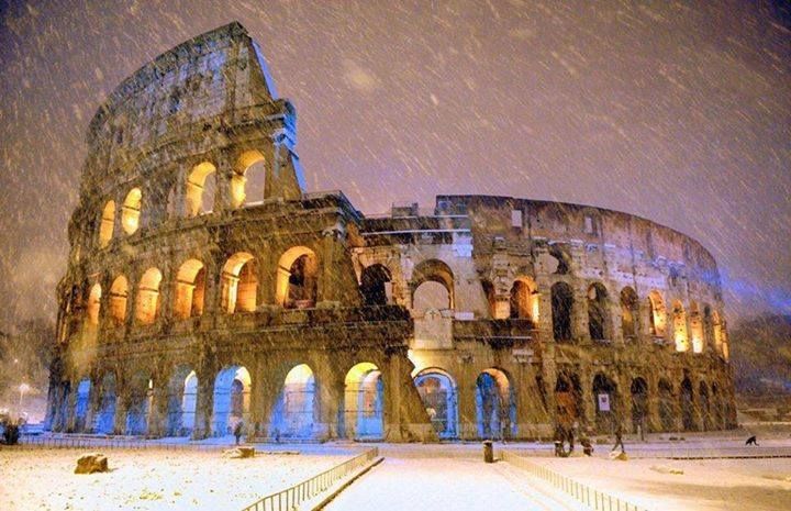 Karlı bir akşam, Roma