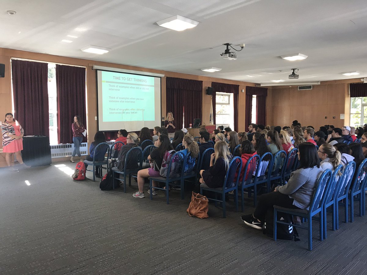 bbuoniconti's tweet photo. Thank you @RegisNeighborIX and #PrideStanders for an engaging and informative Bystander Training for FYS! #WeSeeYouandYouMatter https://t.co/dOHOSbAEGT