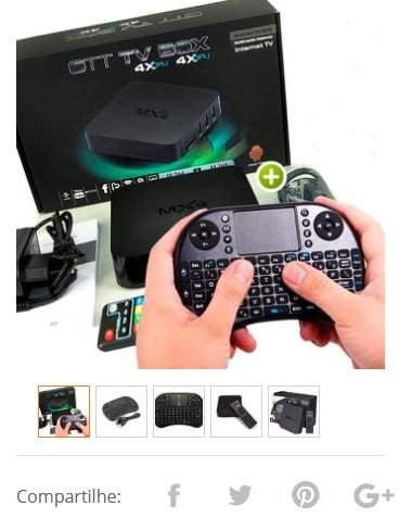 Google Tv Box Android 4.4 transf. sua tv em smartv com Teclado De
R$ 239,00R$ 179,00
5x de R$ 35,80 sem juros. aces:
compre.vc/v2/276a1b1c33f