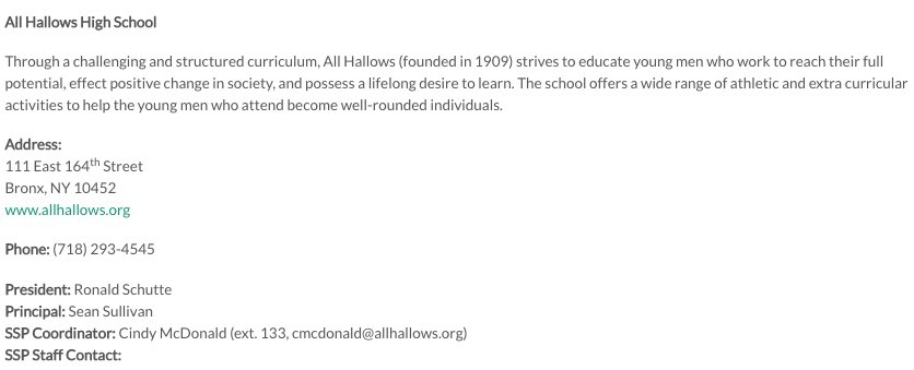 sspnewyork's tweet photo. #SSPPartnerSchools: All Hallows High School https://t.co/anWsfVjFJr https://t.co/l83VADNXRe