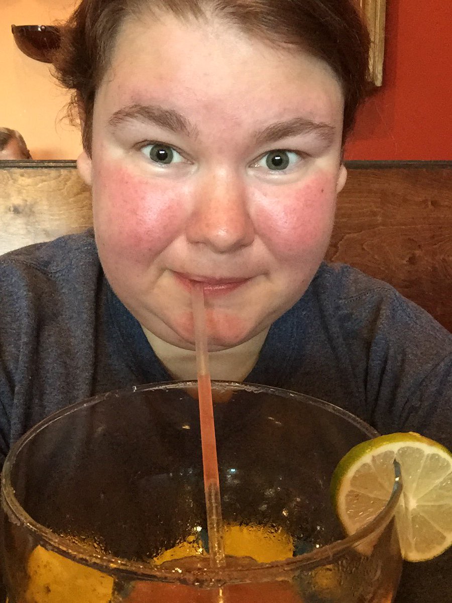 ((The progression...The more I drink the redder my cheeks get))