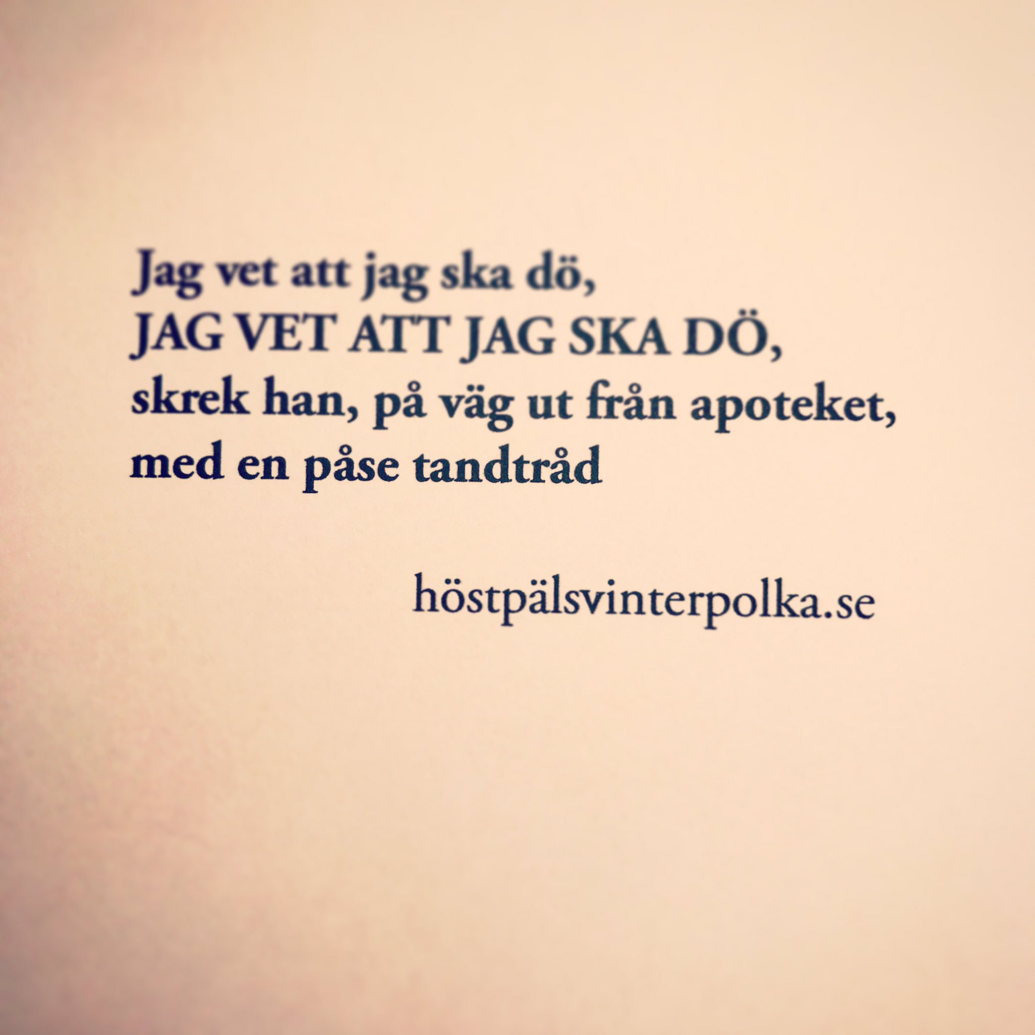 Höstpäls Vinterpolka on Twitter: "#dikt #dikter #poesi #hypokondri #prosa #lyrik https://t.co/2KY1qAvTNl" / Twitter