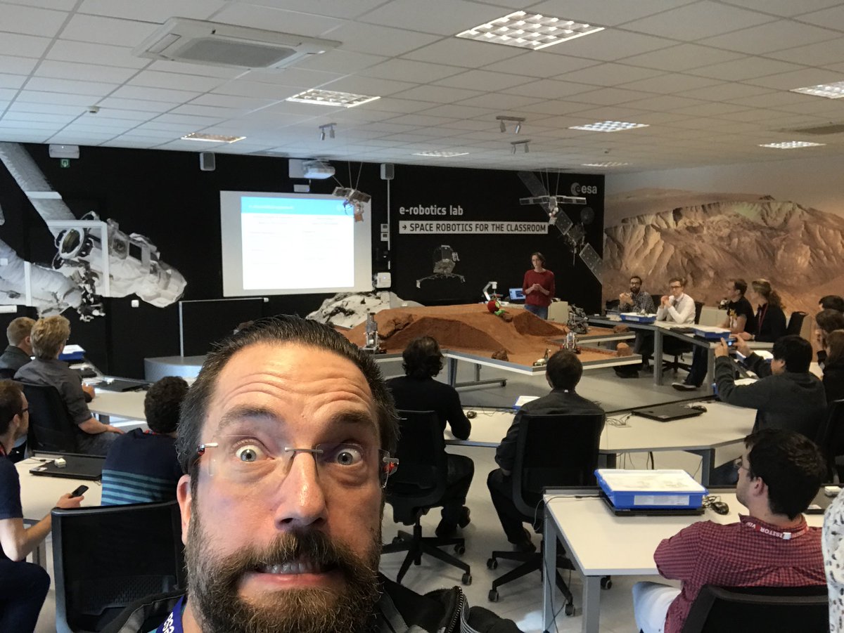 mggtTaylor's tweet photo. OMG space robots!!!! @ESA__Education @LEGO_Group @Paxi_ESAKids !!! #Space #Lego #Robots #mayNotLeave https://t.co/38YXZQ5PVy