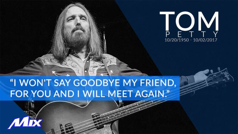 TheMixGroup's tweet photo. With a heavy heart, we honor Tom Petty in an audio tribute, just days from his 67th birthday. Password: heartbreaker
https://t.co/85WlEQrwHT https://t.co/Kqk5k1LDQm