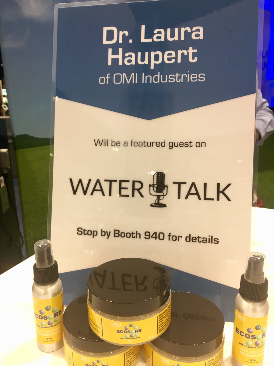 OMIEcosorb's tweet photo. OMI featured this morning on Water Talk Radio.  Catch the podcast at @WaterOnline #Weftec17 Booth 1021 #odorcontrol https://t.co/Zq4NnxaImJ